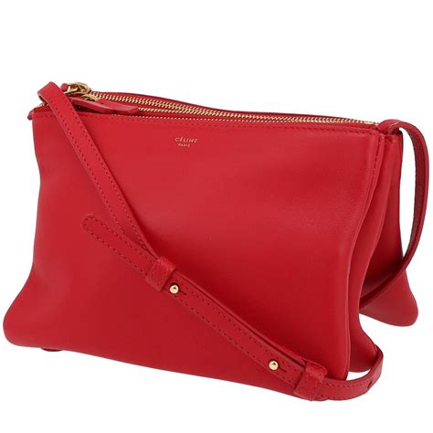 celine trio bag large red|Celine trio handbags.